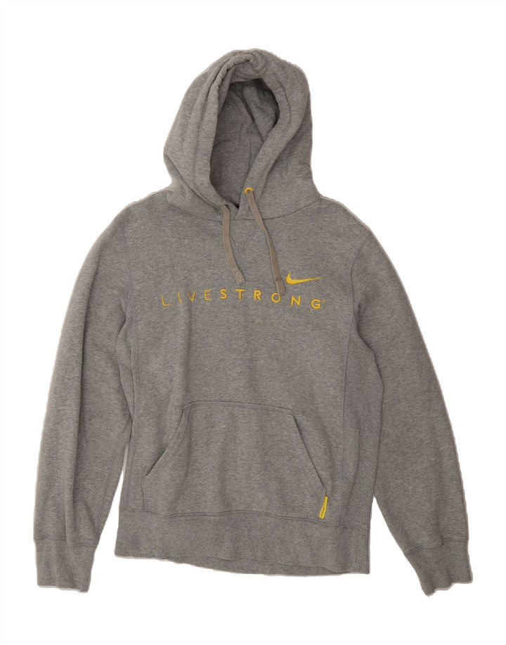 NIKE Mens Graphic Hoodie Jumper Small Grey Cotton Vintage Nike and Second-Hand Nike from Messina Hembry 