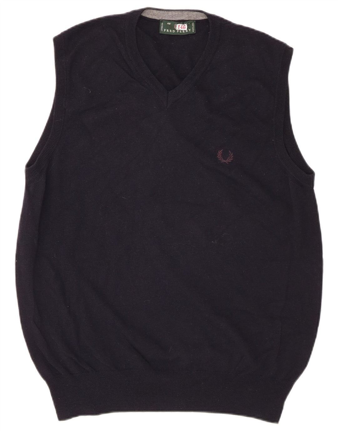 Fred Perry ανδρικό γιλέκο Tank Top Large Navy Blue Wool