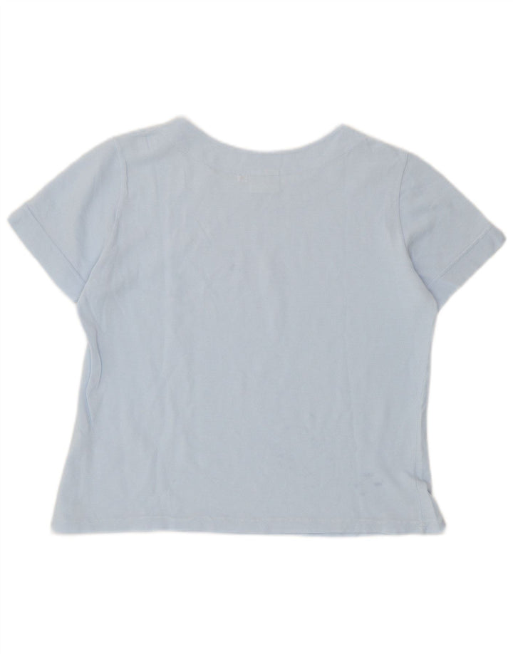 Γυναικείο T-Shirt Lacoste Crop Top Size 42 Μεγάλο Μπλε Βαμβακερό
