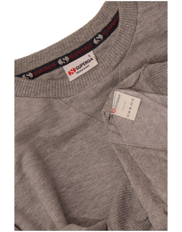Ανδρικό φούτερ Superga Jumper Μεγάλο βαμβακερό γκρι φλιτζάνι