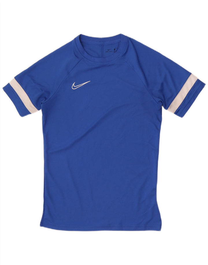 Ανδρικό μπλουζάκι NIKE Dri Fit Top Small Blue Colorblock Polyester