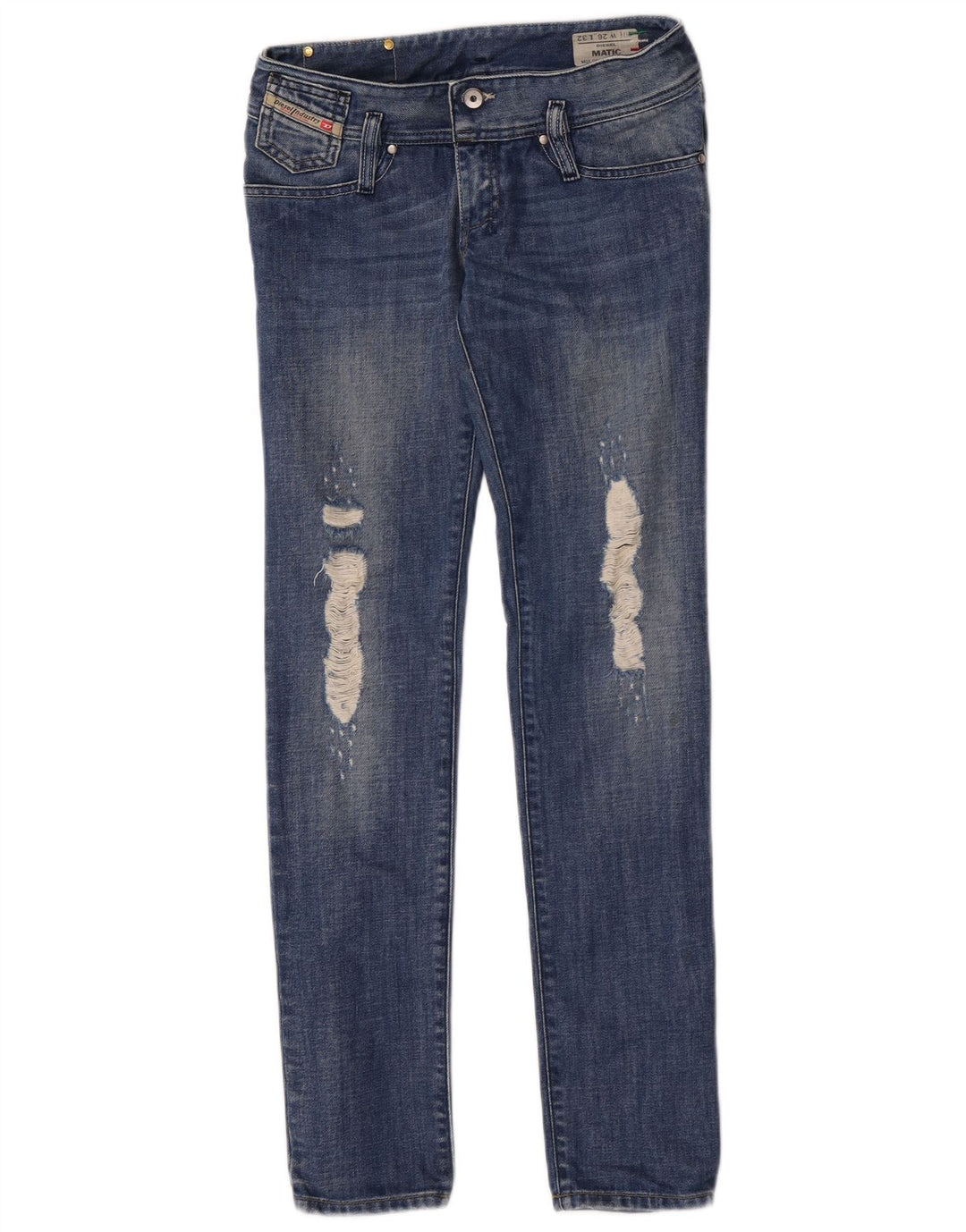Diesel Γυναικείο Matic Distressed Slim Jeans W26 L32 Μπλε βαμβακερό