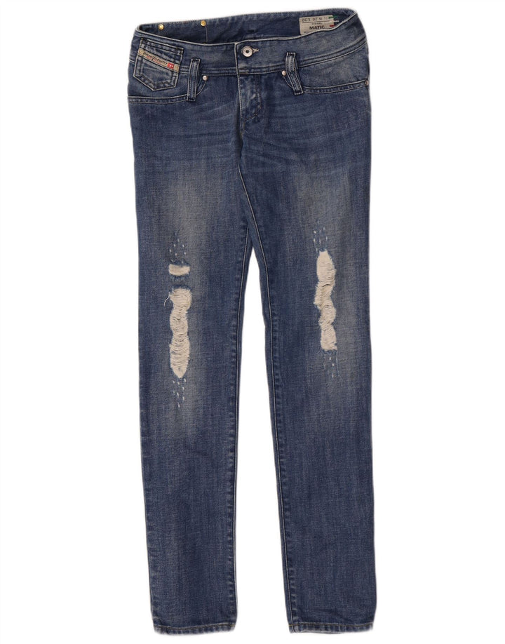 Diesel Γυναικείο Matic Distressed Slim Jeans W26 L32 Μπλε βαμβακερό