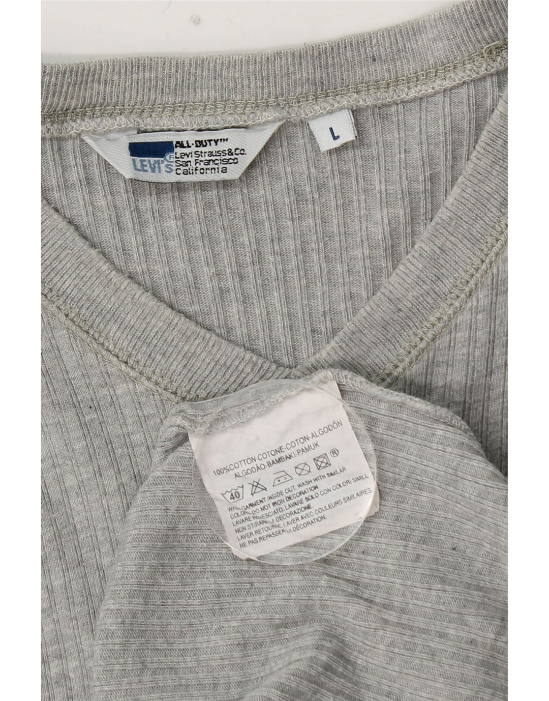 Ανδρικό μπλουζάκι LEVI'S μακρυμάνικο μεγάλο γκρι βαμβακερό