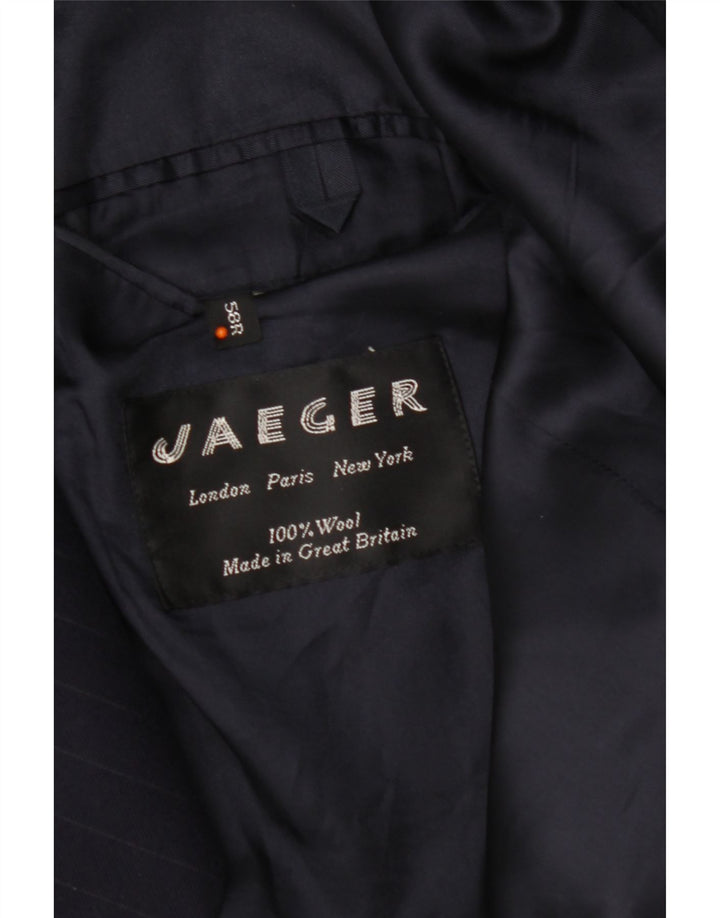 JAEGER Ανδρικό σακάκι μπλέιζερ με διπλό στήθος EU 58 4XL Navy Blue ριγέ