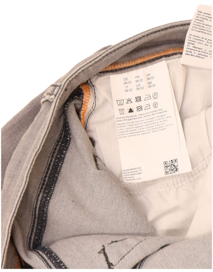 Ανδρικό τζιν ίσιο Hugo Boss W36 L30 Γκρι βαμβακερό