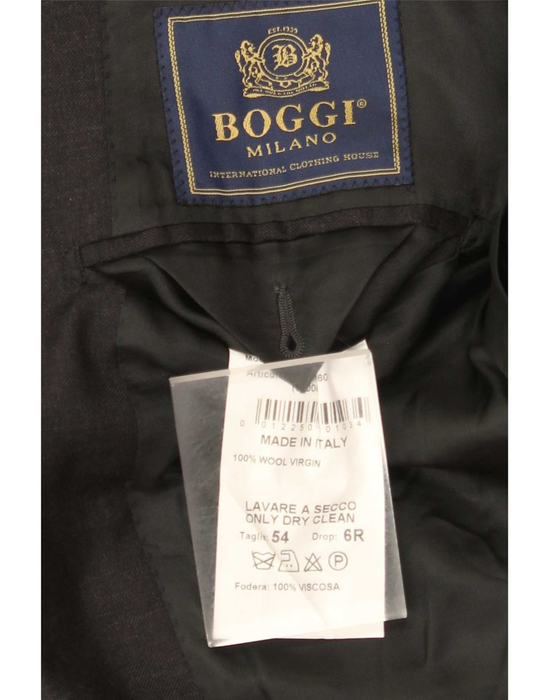 Boggi Milano Ανδρικό μπουφάν σακάκι με 3 κουμπιά IT 54 2XL γκρι μαλλί
