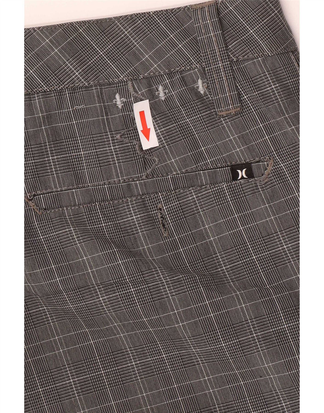 Hurley Ανδρικό σορτς Cargo Medium W30 Grey Check Polyester