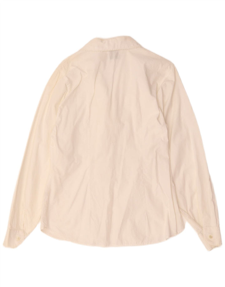 Benetton γυναικείο σμόκιν πουκάμισο UK 12 Medium White