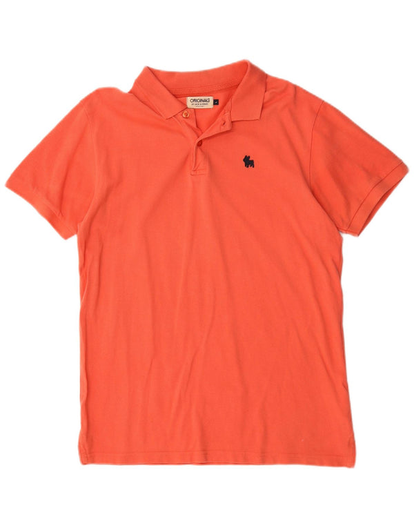 Jack & Jones Ανδρικό μπλουζάκι πόλο μεγάλο ροζ βαμβακερό