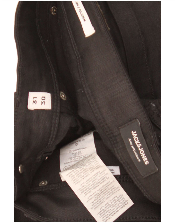 Jack & Jones Ανδρικό Τζιν GLENN Slim W31 L30 Μαύρο βαμβακερό