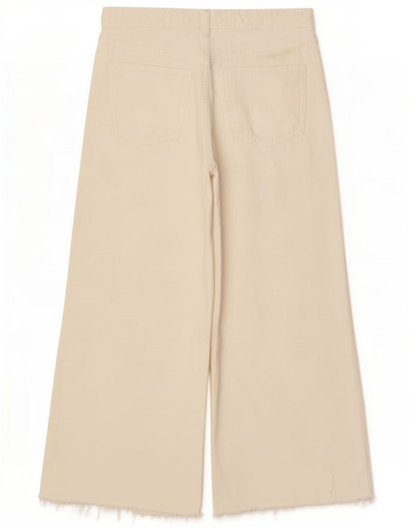 Zara γυναικείο τζιν με φαρδύ πόδι EU 40 Medium W30 L25 Λευκό βαμβακερό