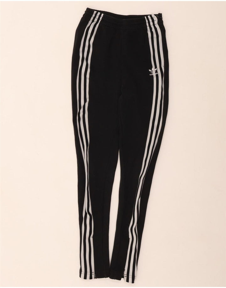 Γυναικεία αθλητική φόρμα ADIDAS Παντελόνι UK 8 Small Black Polyester
