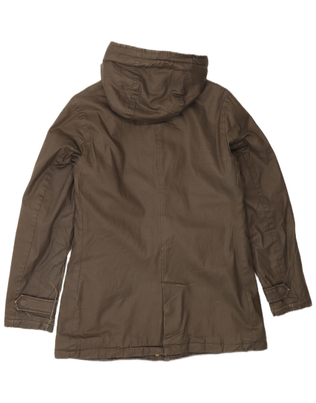 CHAMPION Γυναικείο μπουφάν Sherpa Parka με κουκούλα UK 6 XS Χακί βαμβακερό