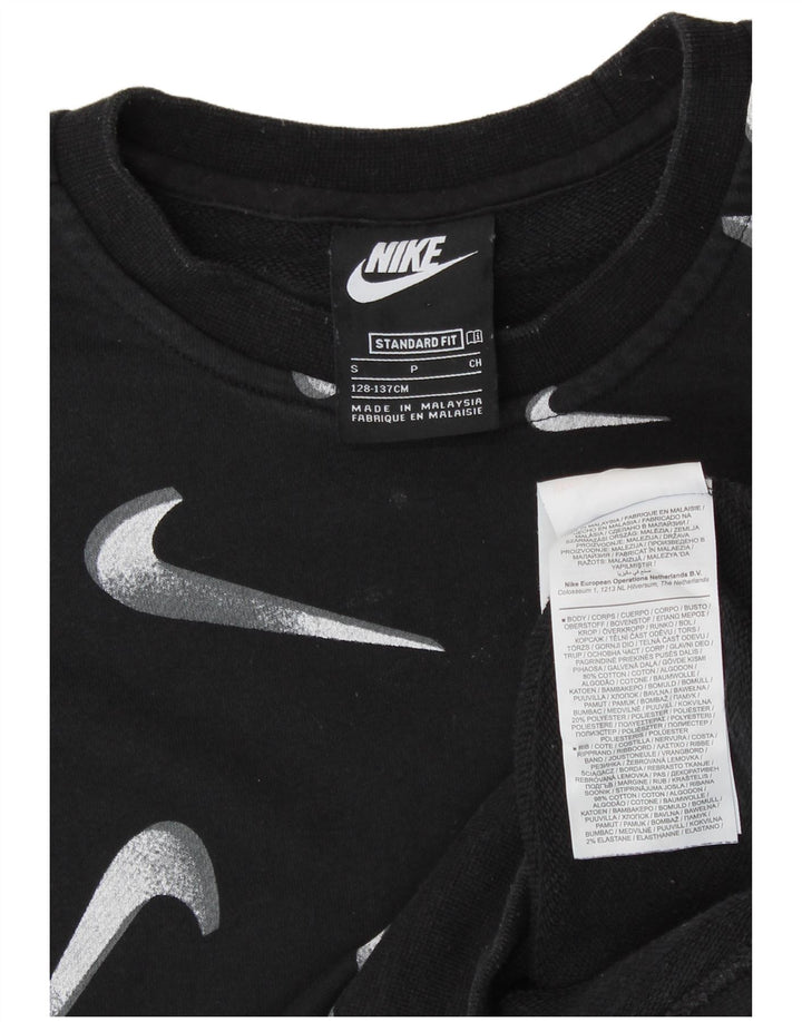 Φούτερ NIKE Girls Graphic Standard Fit Jumper 8-9 ετών Small Black