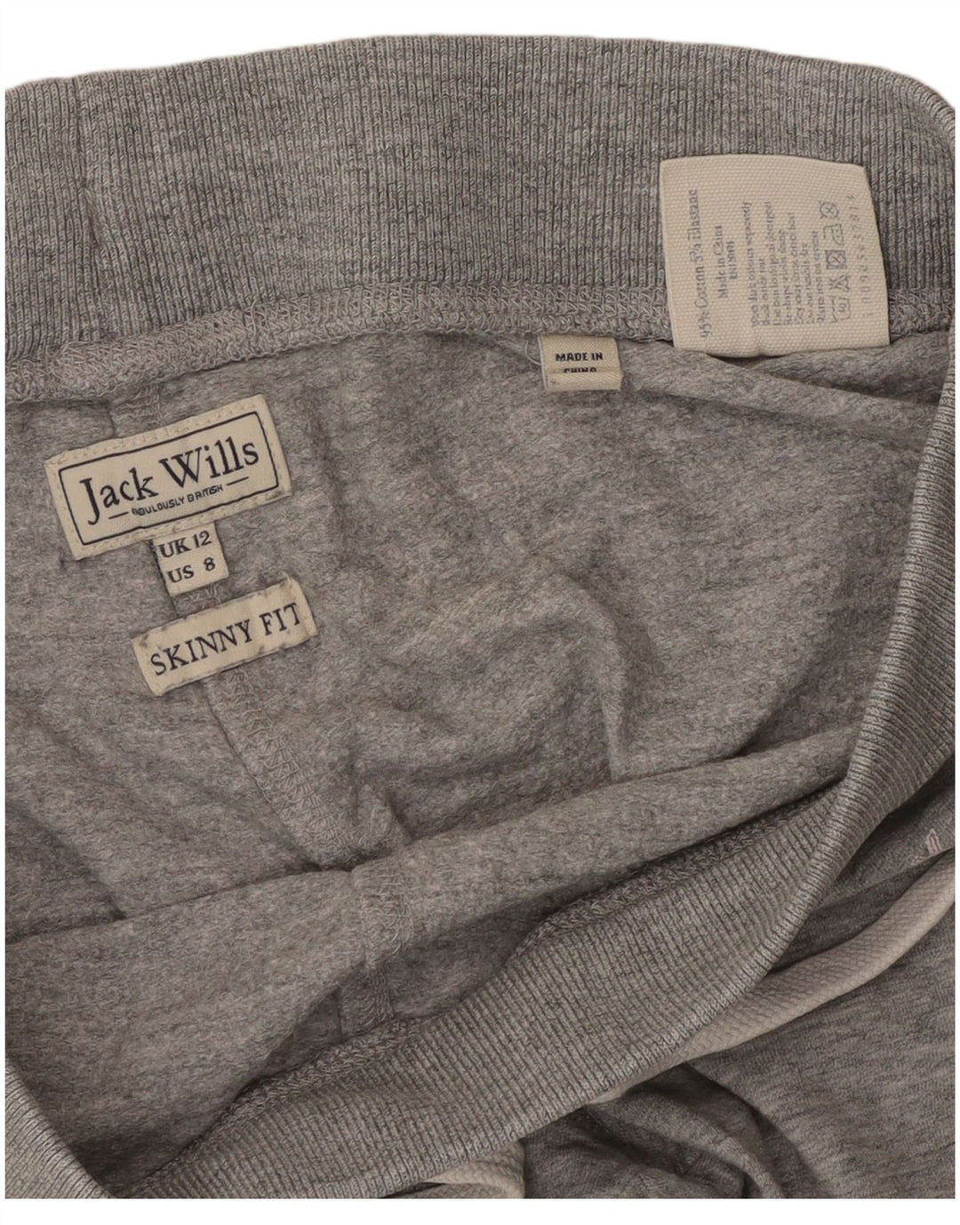 JACK WILLS Γυναικεία Skinny Fit Φόρμα Παντελόνι Joggers UK 12 Medium Grey