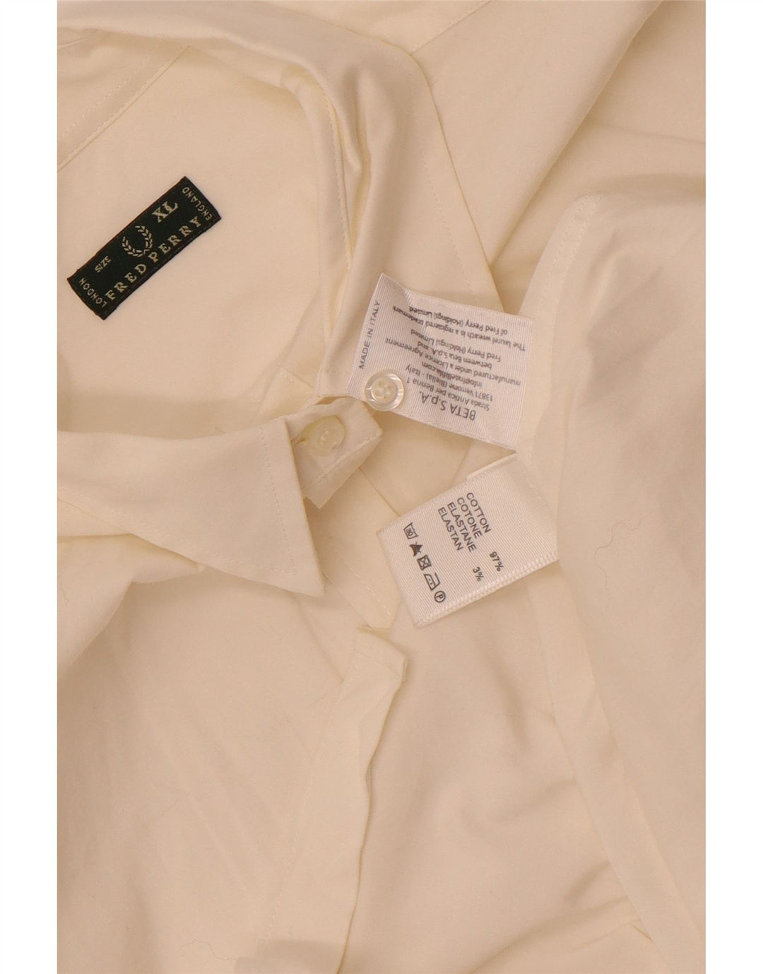 Fred Perry Γυναικείο πουκάμισο UK 18 XL Λευκό βαμβακερό