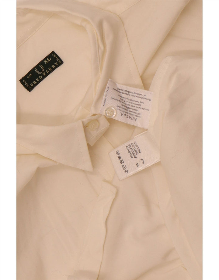 Fred Perry Γυναικείο πουκάμισο UK 18 XL Λευκό βαμβακερό