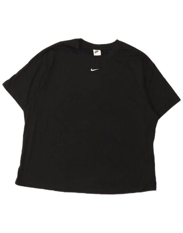 Γυναικείο T-Shirt Nike τοπ UK 18 XL μαύρο βαμβακερό