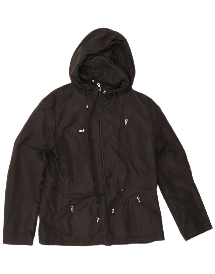 Zara Γυναικείο Μπουφάν Utility με Κουκούλα UK 14 Large Μαύρο