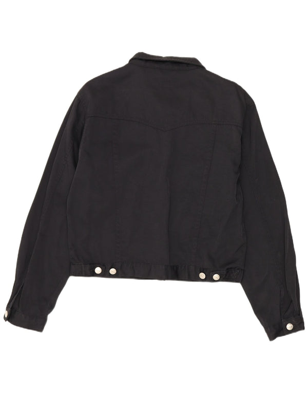 JP COLLECTION Γυναικείο Crop Bomber Jacket EU 40 Medium Black Nylon