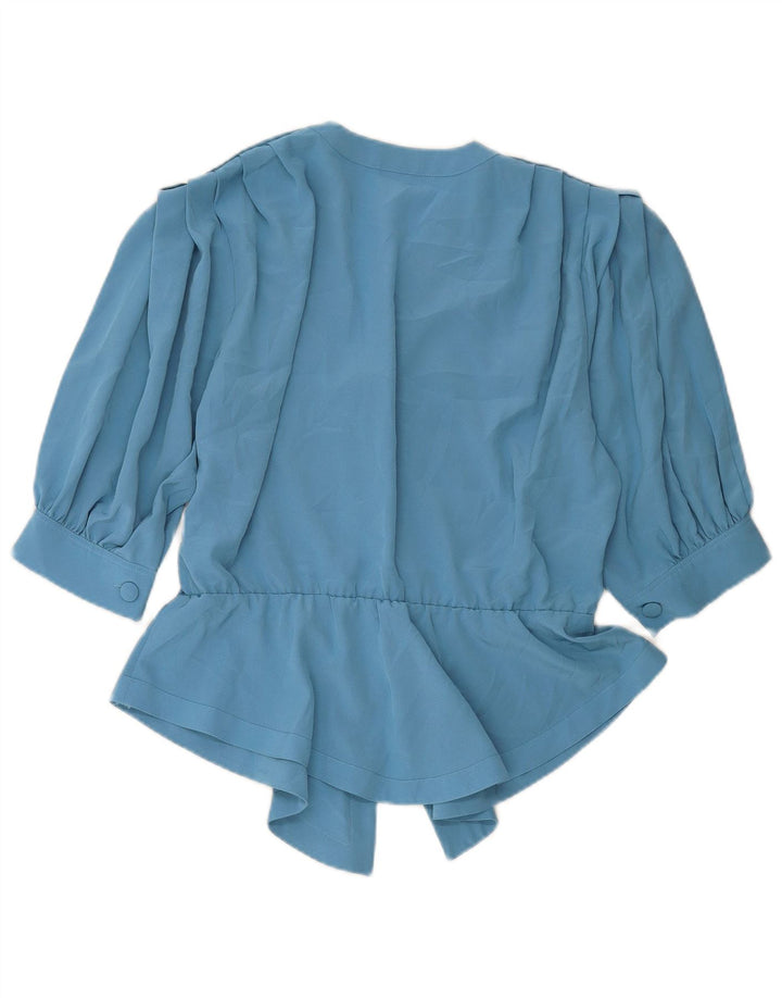 MARIO PUCCI CECCONI Γυναικείο κοντομάνικο πουκάμισο μπλούζα IT 42 Μεσαίο μπλε