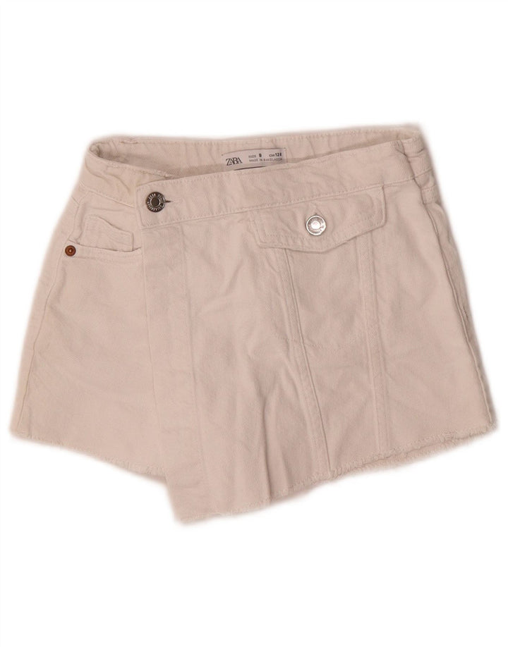Zara Girls Τζιν Σορτς 7-8 ετών W20 Λευκό