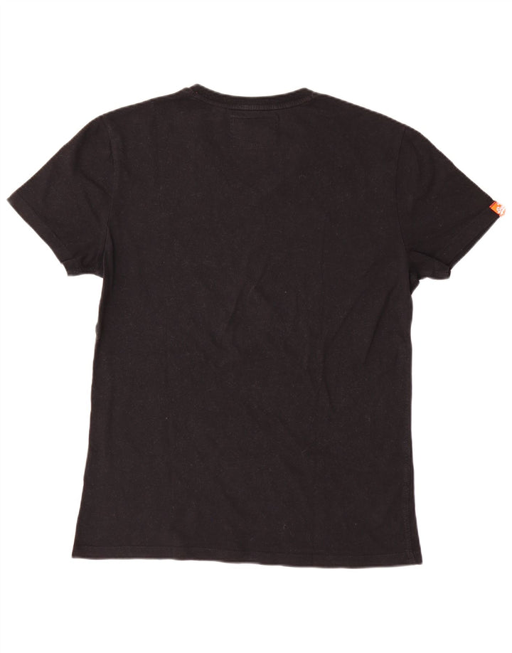 Ανδρικό μπλουζάκι Superdry Top μεγάλο μαύρο βαμβακερό