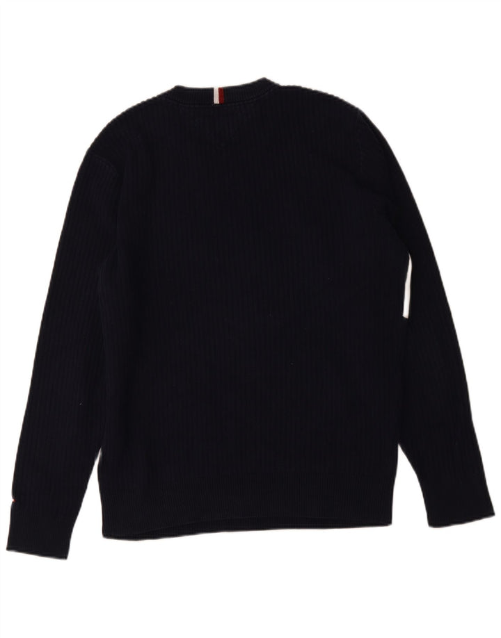 Πουλόβερ Tommy Hilfiger Ανδρικό πουλόβερ με λαιμόκοψη μεσαίου μπλε χρώματος