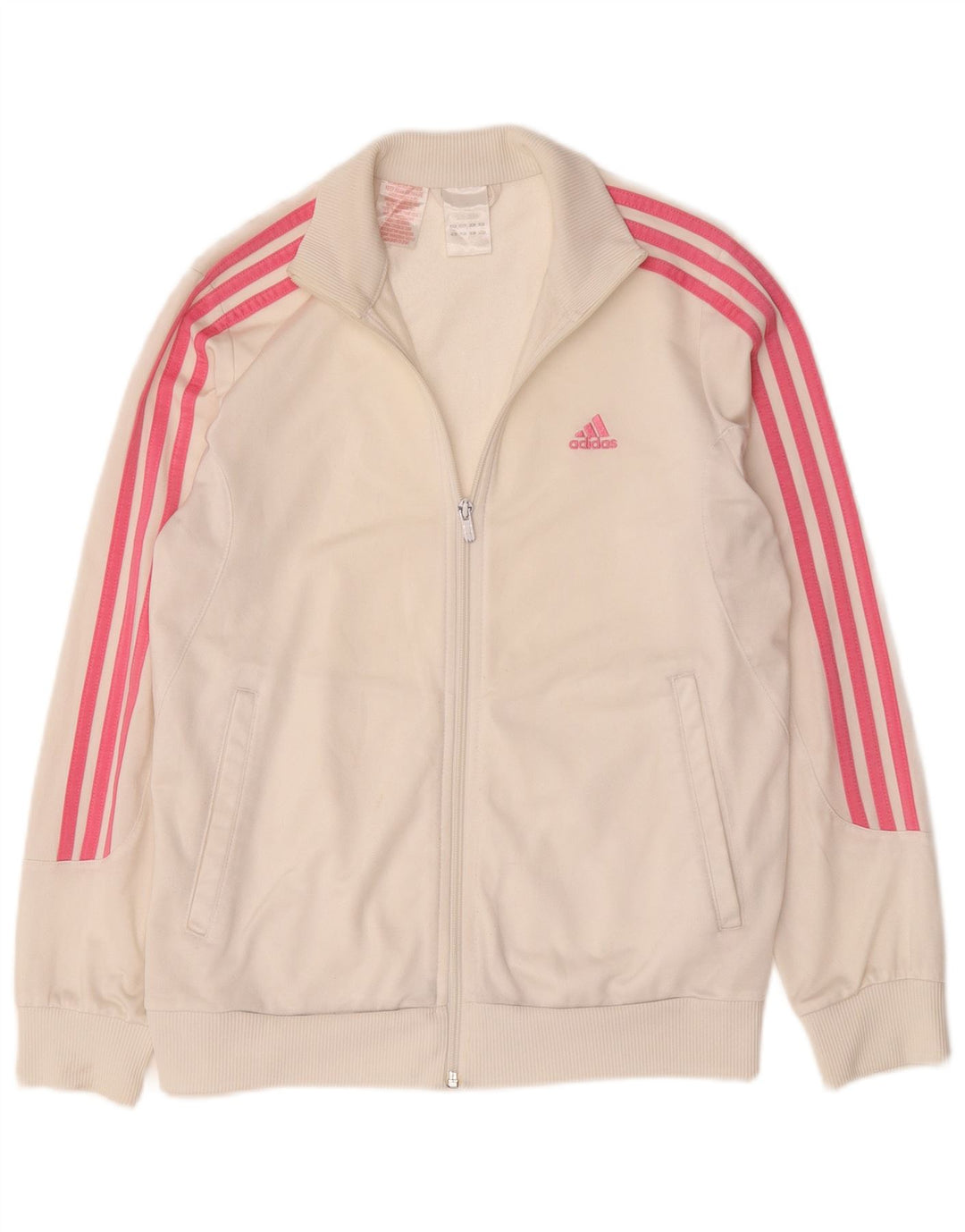 Κορίτσια αθλητική φόρμα Adidas Top Jacket 13-14 ετών Λευκός Πολυεστέρας