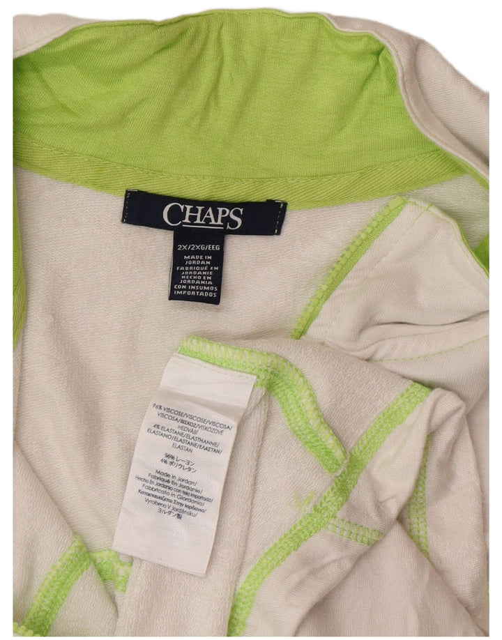 Chaps Γυναικεία Αμάνικη αθλητική φόρμα Top UK 20 2XL Λευκή βισκόζη