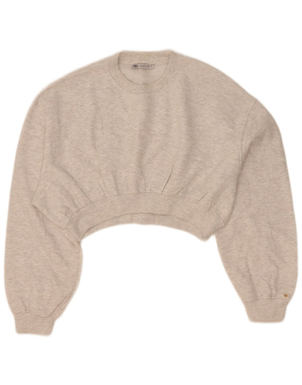 Zara γυναικεία φούτερ υπερμεγέθης φόρμας UK 10 Small Grey Flecked