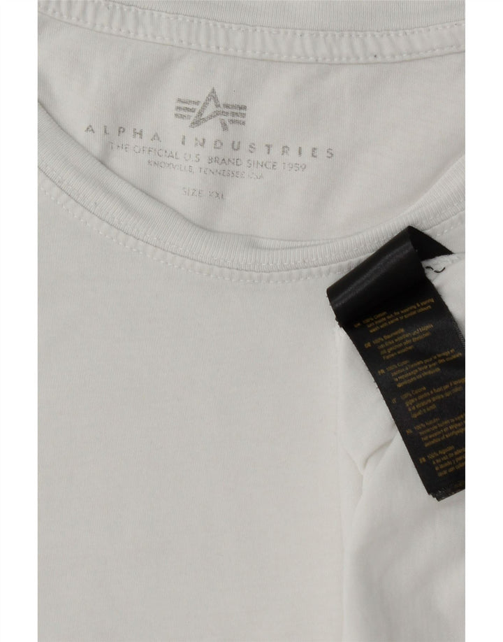 Ανδρικό T-Shirt Alpha Industries Top 2XL Λευκό βαμβακερό