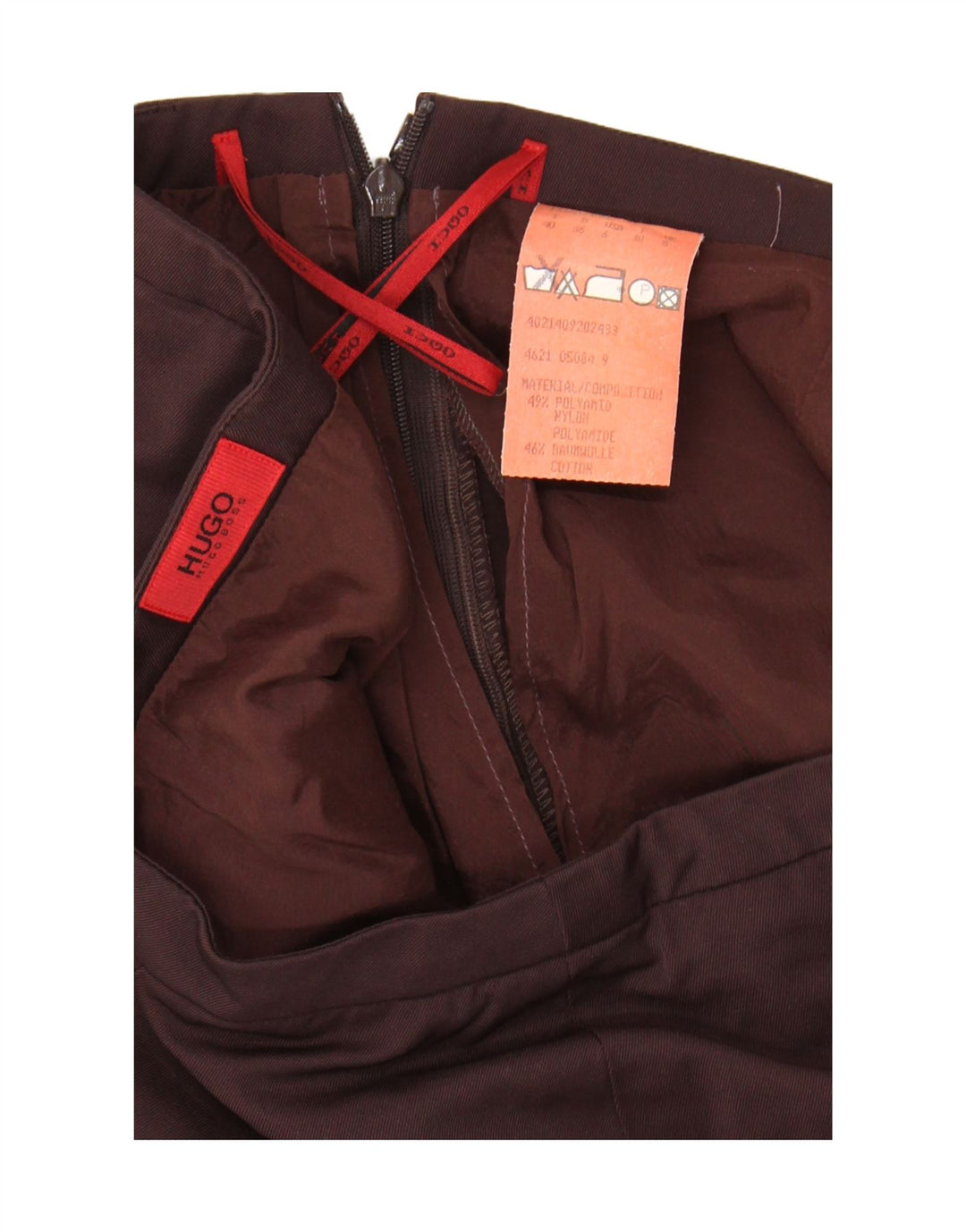 Γυναικεία μίνι φούστα Hugo Boss UK 8 Small W30 Brown Polyamide