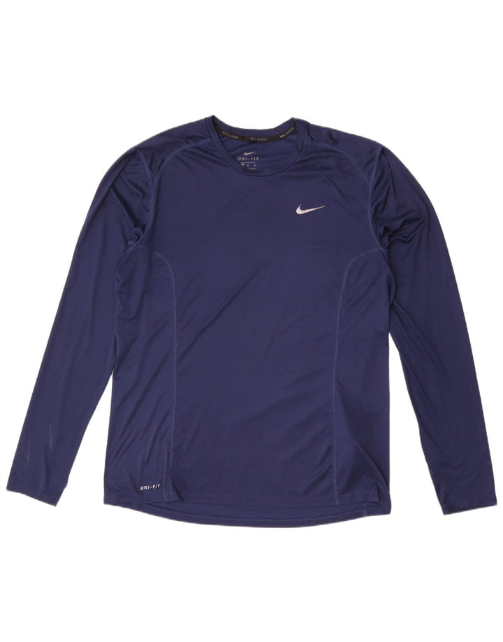 Ανδρικό Nike Dri Fit Μακρυμάνικο XL Navy Blue Polyester