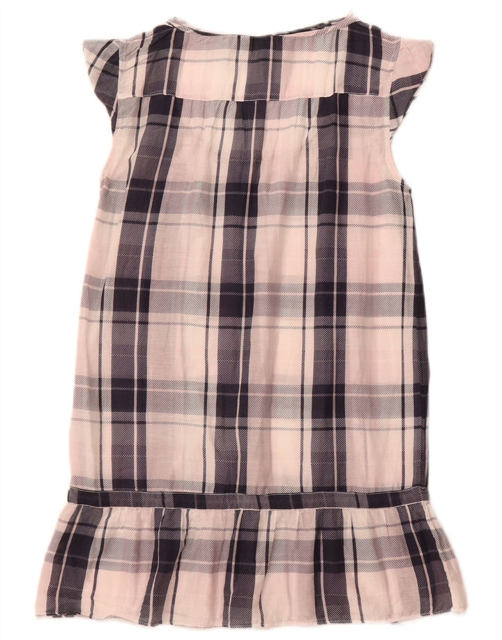 WOOLRICH Γυναικεία τουνίκ Μπλούζα Τοπ UK 6 XS Λευκό βαμβακερό καρό