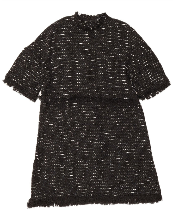 Zara Γυναικείο φόρεμα A-Line UK 12 Medium Black Flecked Polyester