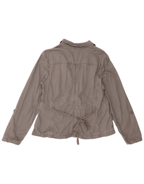 Eddie Bauer Γυναικείο σακάκι 2 κουμπιών UK 18 XL Γκρι βαμβακερό