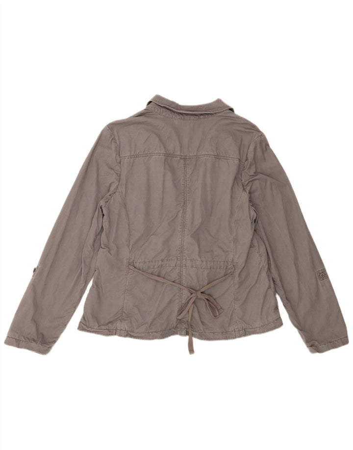 Eddie Bauer Γυναικείο σακάκι 2 κουμπιών UK 18 XL Γκρι βαμβακερό