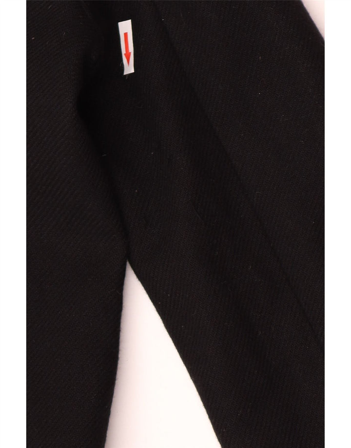 Zara Γυναικείο Παλτό με διπλό στήθος UK 14 Medium Black Wool