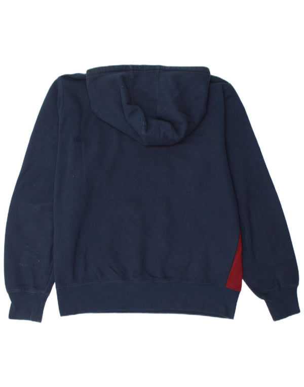 ELLESSE Boys Hoodie Jumper 15-16 Years XL Navy Blue Colorblock Βαμβακερό