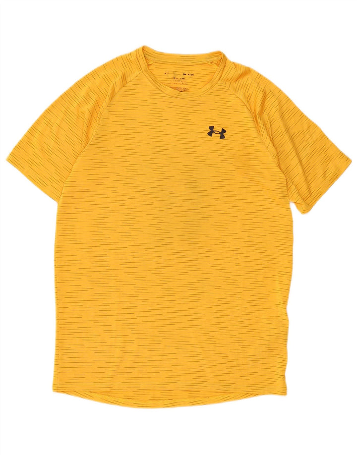 Under Armour Ανδρικό T-Shirt Top Μικρό κίτρινο ριγέ πολυεστέρα