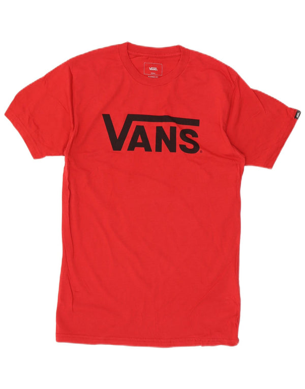 Γραφικό T-Shirt Ανδρικό VANS Classic Fit Top Μικρό κόκκινο βαμβακερό