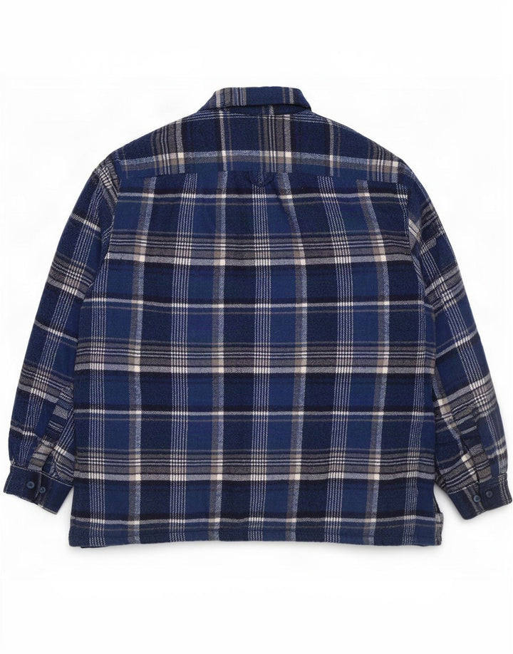 Vintage Ανδρικό φανελένιο πουκάμισο Ξυλοκόπος XL Navy Blue Check