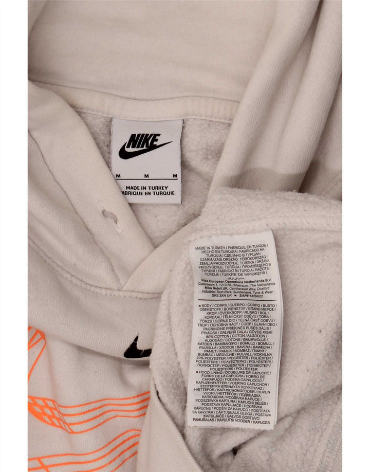 Ανδρικό γραφικό κουκούλα Nike, μεσαίο λευκό βαμβακερό