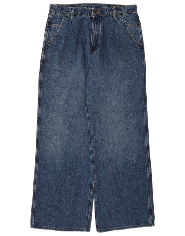 Massimo Dutti Γυναικείο φαρδύ τζιν EU 40 Medium W30 L30 Μπλε βαμβακερό