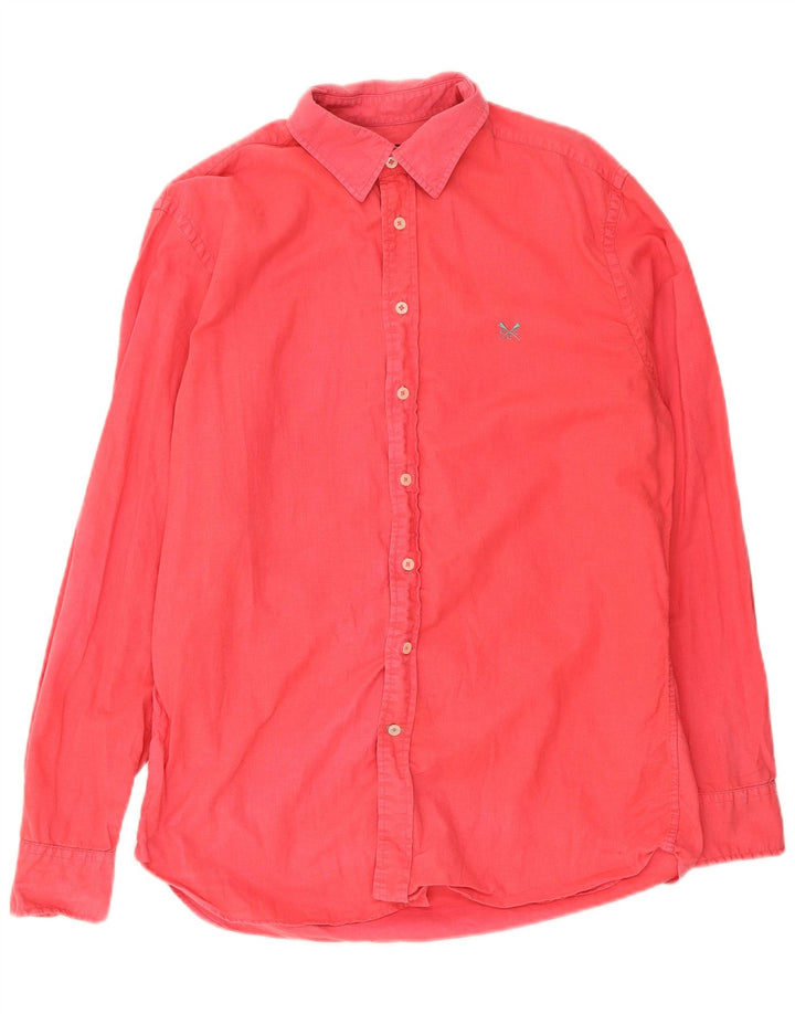 Ανδρικό πουκάμισο Crew Clothing Medium Pink Λινό