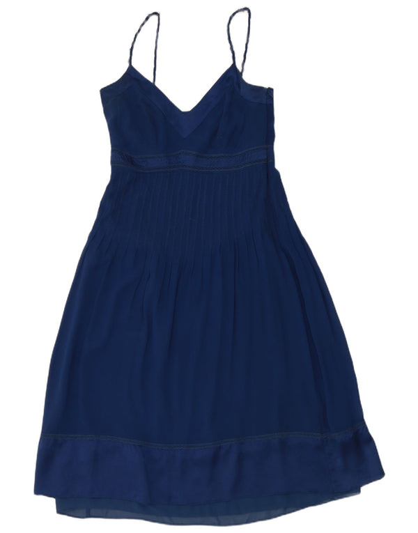 Karen Millen Γυναικείο Sundress UK 10 Small Navy Blue Silk