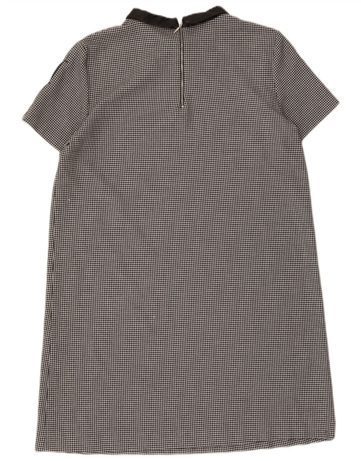 Zara Γυναικείο φόρεμα Shift UK 14 Large μαύρο Houndstooth Πολυεστέρας