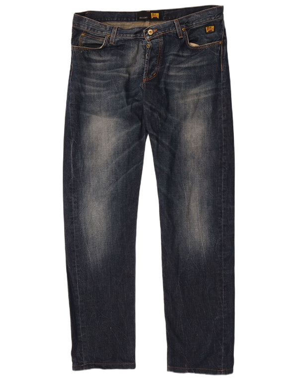 Roy Rogers Mens De Luxe Straight Jeans W38 L34 Navy Blue Cotton